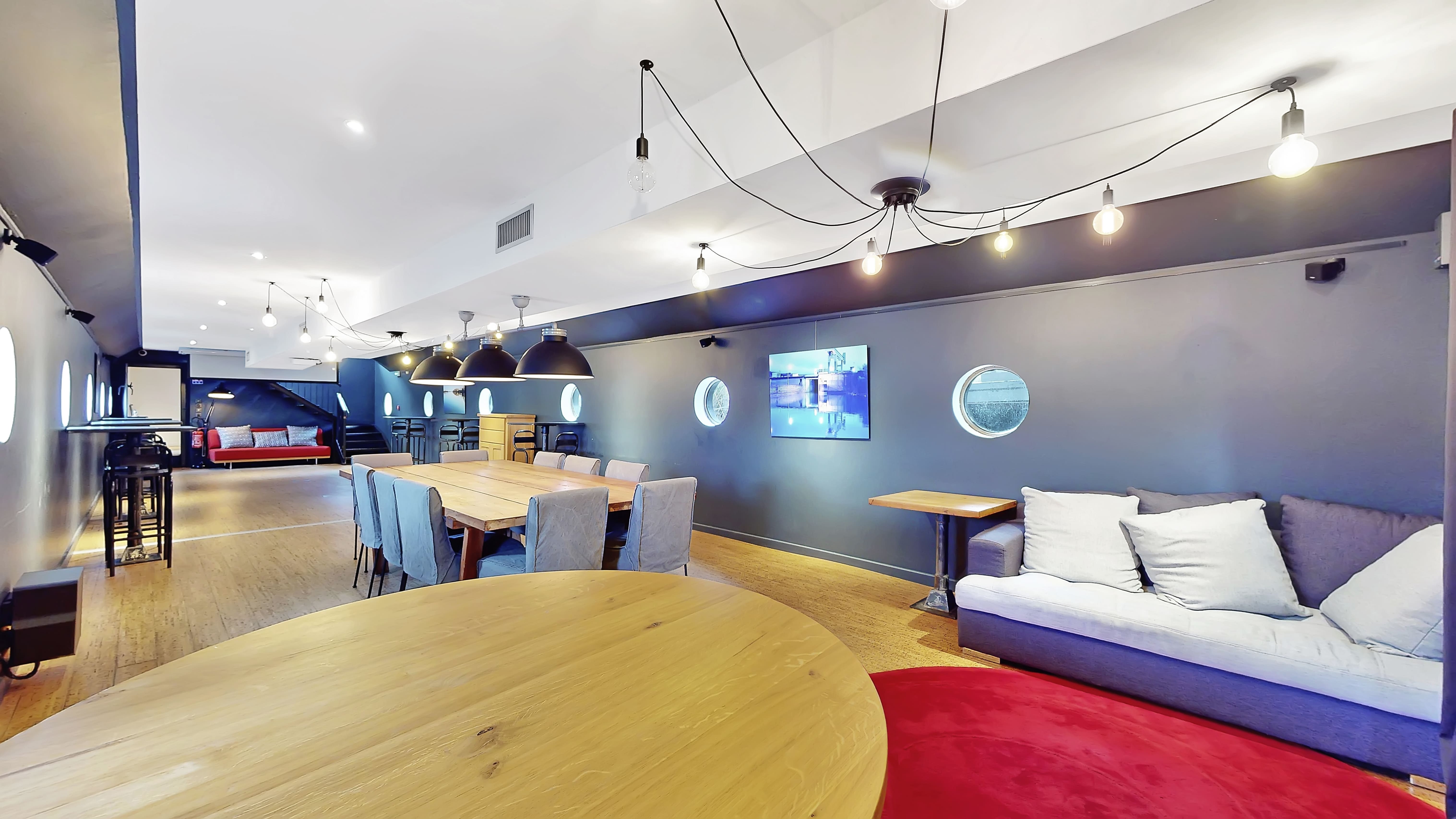 Espace de réception pour un dîner